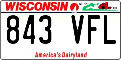 WI license plate 843VFL