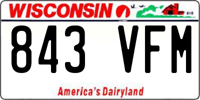 WI license plate 843VFM