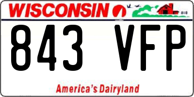 WI license plate 843VFP