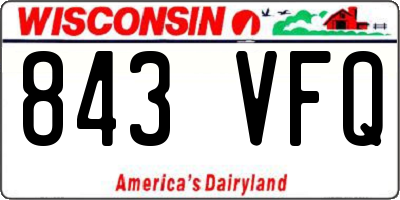 WI license plate 843VFQ