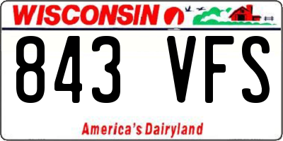 WI license plate 843VFS