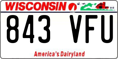 WI license plate 843VFU