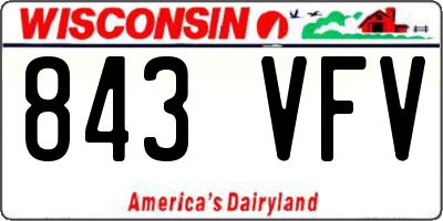WI license plate 843VFV