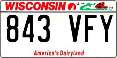 WI license plate 843VFY