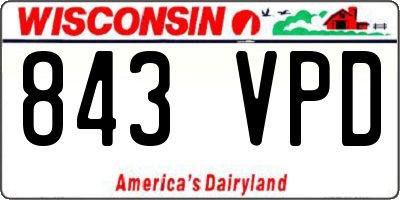 WI license plate 843VPD