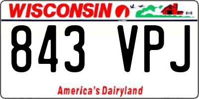 WI license plate 843VPJ