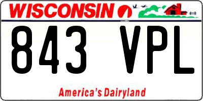 WI license plate 843VPL