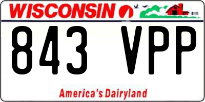 WI license plate 843VPP