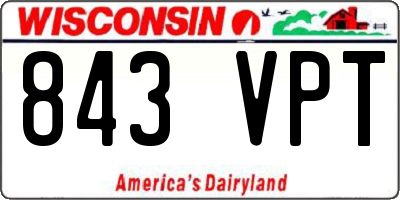 WI license plate 843VPT