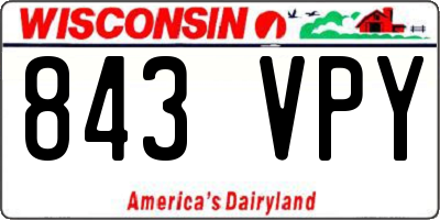 WI license plate 843VPY