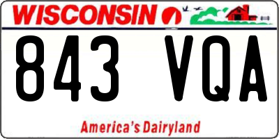 WI license plate 843VQA