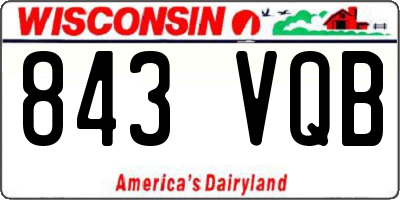 WI license plate 843VQB
