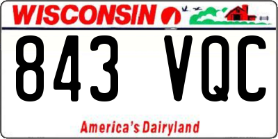 WI license plate 843VQC
