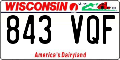 WI license plate 843VQF