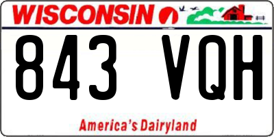 WI license plate 843VQH