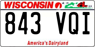 WI license plate 843VQI