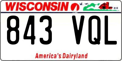 WI license plate 843VQL