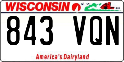 WI license plate 843VQN