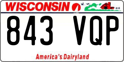 WI license plate 843VQP