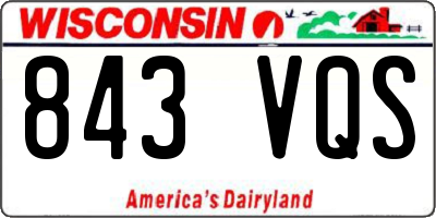 WI license plate 843VQS