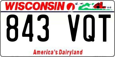 WI license plate 843VQT