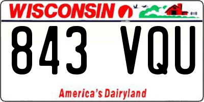 WI license plate 843VQU