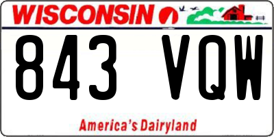 WI license plate 843VQW