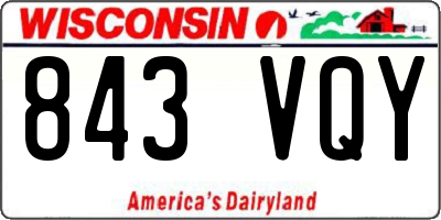 WI license plate 843VQY