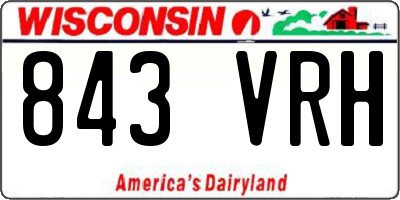 WI license plate 843VRH