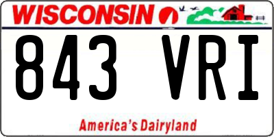 WI license plate 843VRI