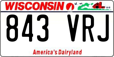 WI license plate 843VRJ