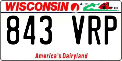 WI license plate 843VRP