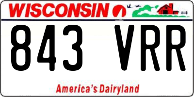 WI license plate 843VRR