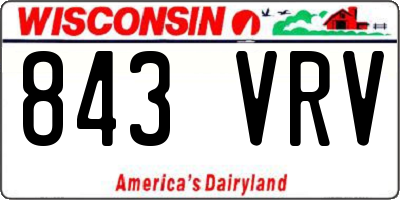 WI license plate 843VRV