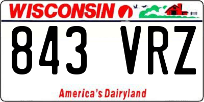 WI license plate 843VRZ