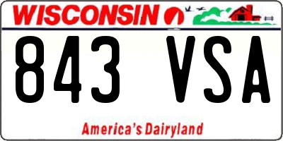WI license plate 843VSA