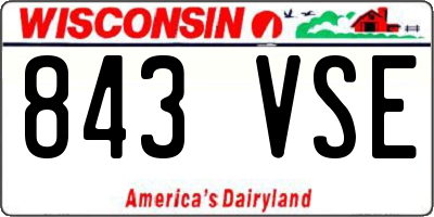 WI license plate 843VSE