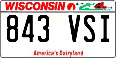 WI license plate 843VSI