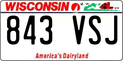 WI license plate 843VSJ