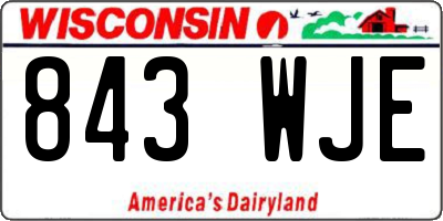WI license plate 843WJE