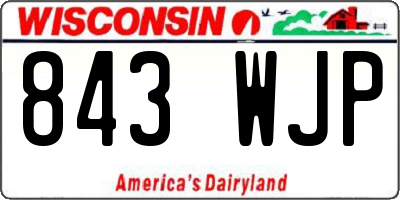 WI license plate 843WJP