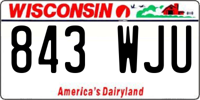 WI license plate 843WJU
