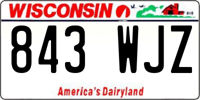 WI license plate 843WJZ