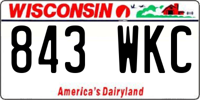 WI license plate 843WKC