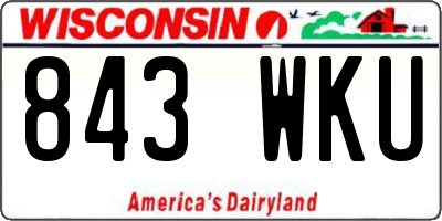 WI license plate 843WKU