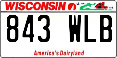 WI license plate 843WLB