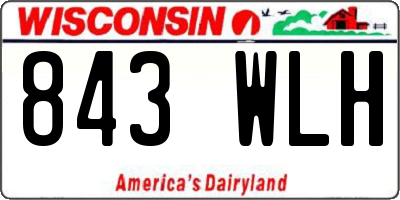 WI license plate 843WLH