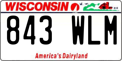 WI license plate 843WLM