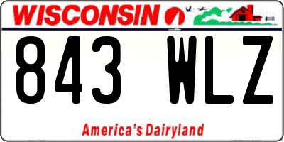 WI license plate 843WLZ