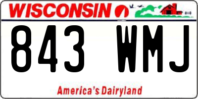 WI license plate 843WMJ